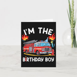 Carte Anniversaire Garçon Camion de Pompiers Bday