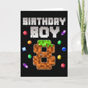 Carte Anniversaire Garçon Enfants 8e anniversaire Jeu 8 