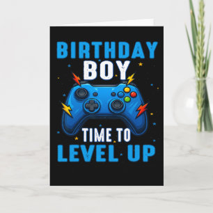 Carte Anniversaire Garçon Temps De Niveau Up Gamer Jeu V