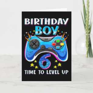 Carte Anniversaire Garçon Temps De Niveau Up Gamer Jeu V