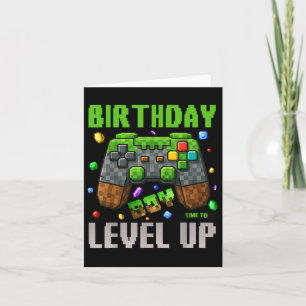 Carte Anniversaire Garçon Temps De Niveau Up Video Jeu A