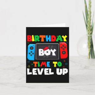 Carte Anniversaire Garçon Temps De Niveau Up Video Jeu A