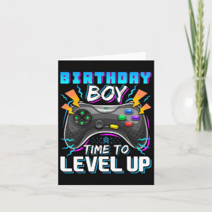 Carte Anniversaire Garçon Temps De Niveau Up Video Jeu A