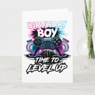 Carte Anniversaire Garçon Temps Pour Augmenter Le Jeu Vi