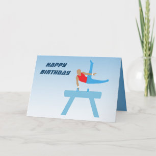 Carte Anniversaire Garçons Gymnastique Pommel Horse