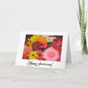 Carte anniversaire Gerbera