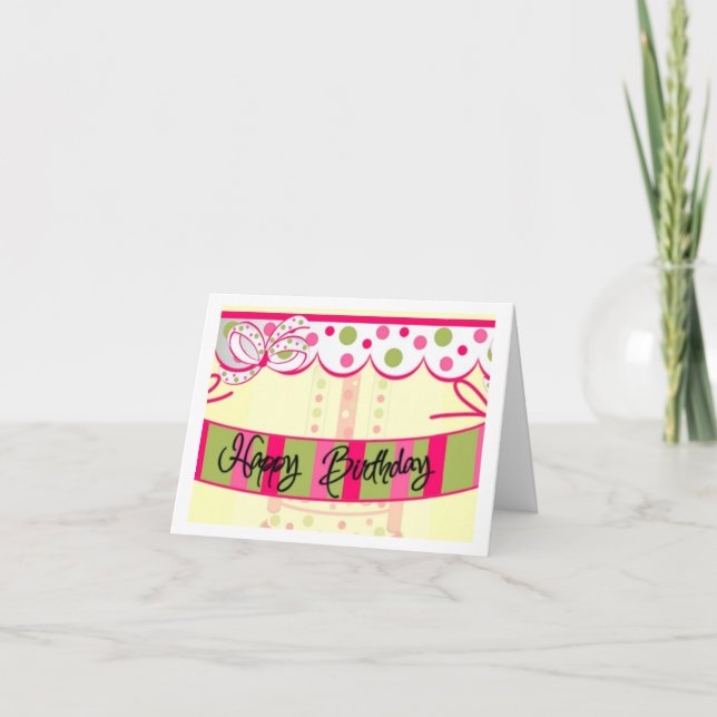 Carte anniversaire… girly (Devant)
