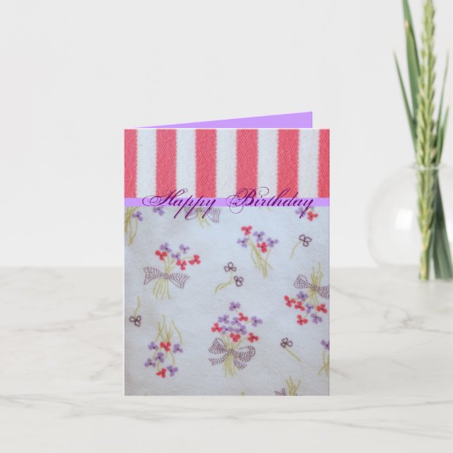 Carte Anniversaire Girly (Devant)