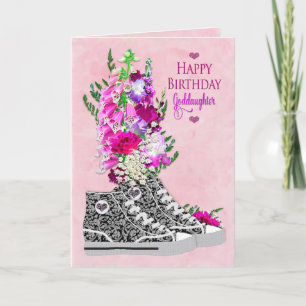 Carte Anniversaire, Godgirl, Fancy Basket noir/blanc