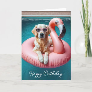 Carte Anniversaire Golden Retriever Dans le jouet de la 
