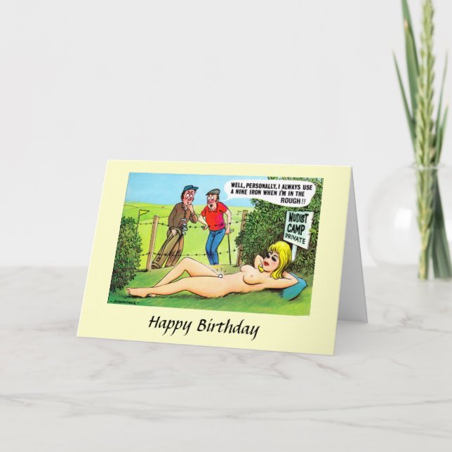 Carte Anniversaire - Golf - Dans Le Rough (Devant)