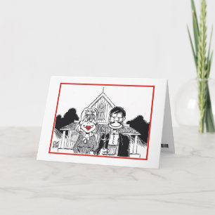 CARTE ANNIVERSAIRE : "GOTHIC AMÉRICAIN"