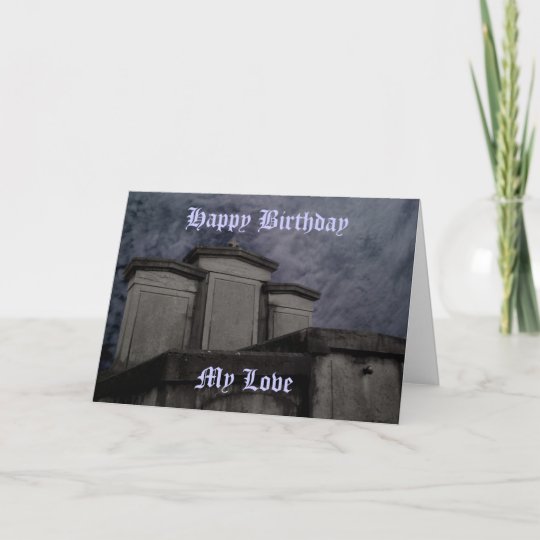 Carte Anniversaire Gothique Drole De Cimetiere Zazzle Fr