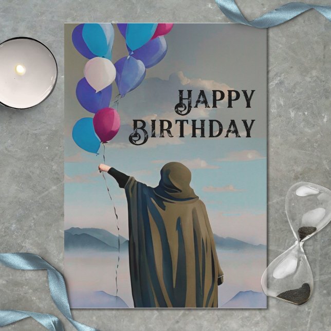 Carte Anniversaire gothique Noir Cloak & Ciel foncé Ball (Créateur téléchargé)