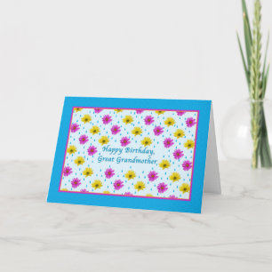 Carte Anniversaire, Grand-mère, Marguerite