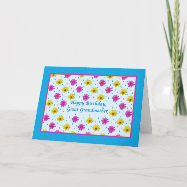 Carte Anniversaire, Grand-mère, Marguerite (Devant)