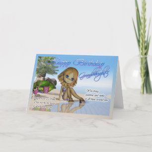 Carte Anniversaire Grandgirl Cutie Pie Collection plage