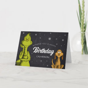 Carte Anniversaire Grinch Tableau Noir