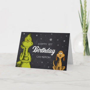Carte Anniversaire Grinch Tableau Noir