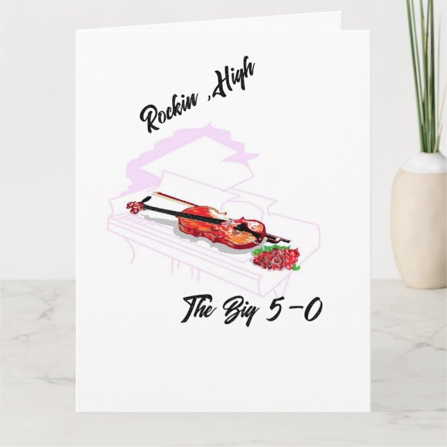 Carte Anniversaire : Gros 5-0 (Devant)