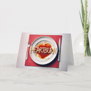 Carte Anniversaire Heartburn Spaghetti Dîner