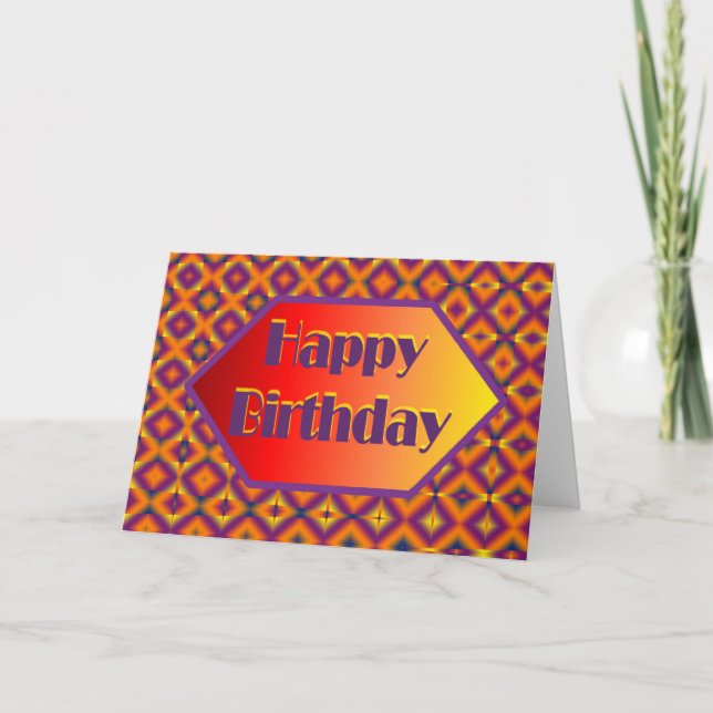 Carte anniversaire heureux (Devant)