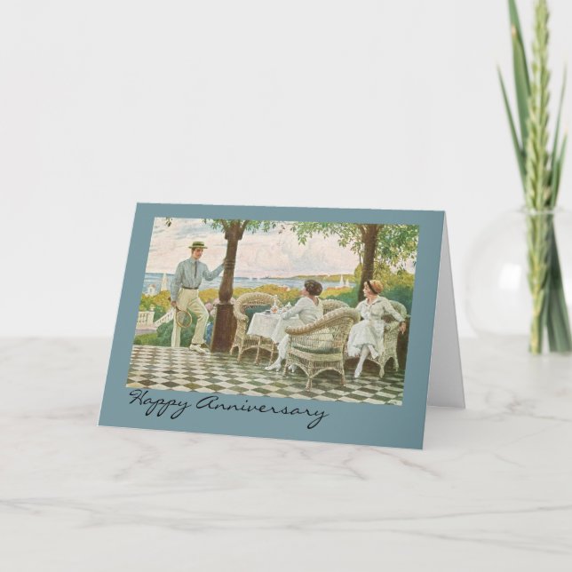 Carte Anniversaire heureux pour des amants de tennis (Devant)