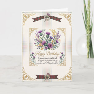 Carte Anniversaire Highland Thistle