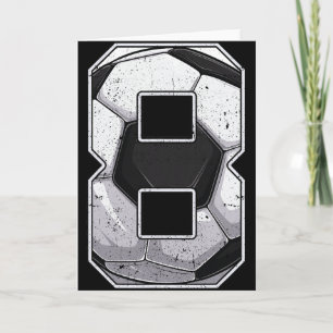 Carte Anniversaire Huit 8 Ans Garçon Football 8 Ans Cade