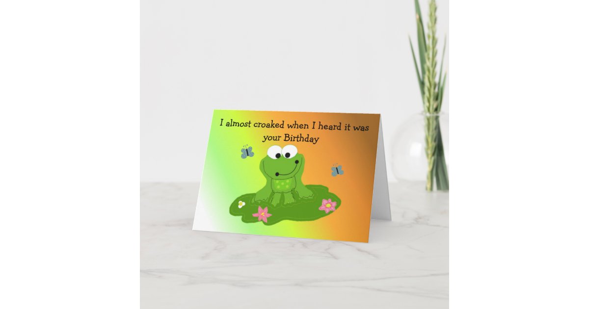 Carte Anniversaire Humoristique De Grenouille De Bande Zazzle Fr Carte Anniversaire Humoristique De Grenouille De Bande Zazzle Fr