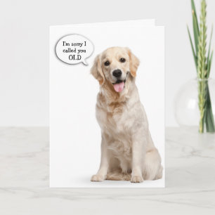 Carte Anniversaire humoristique Golden Retriever