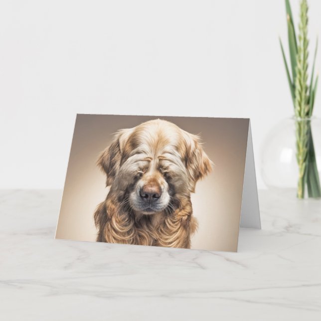Carte Anniversaire Humoristique Golden Retriever (Devant)