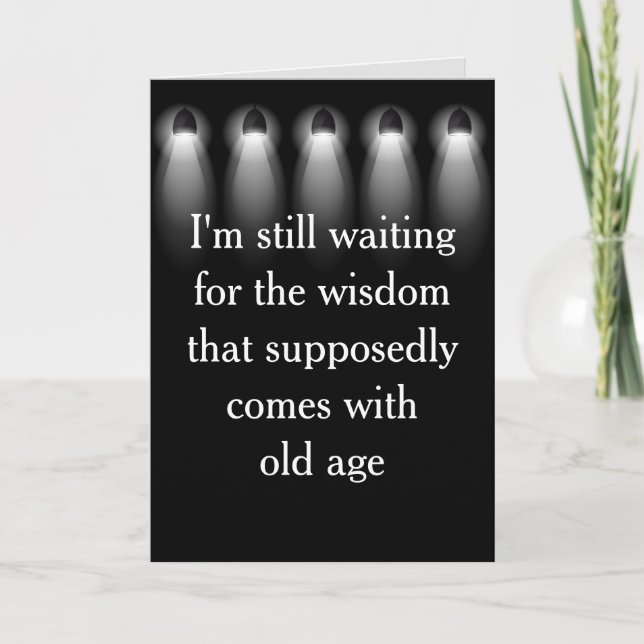 Carte Anniversaire Humour avec lumière (Devant)