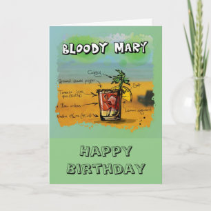 Carte Anniversaire/humour - recette de Mary sanglante