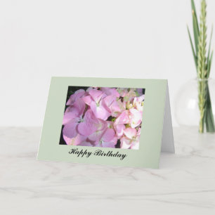 Carte Anniversaire Hydrangea Rose