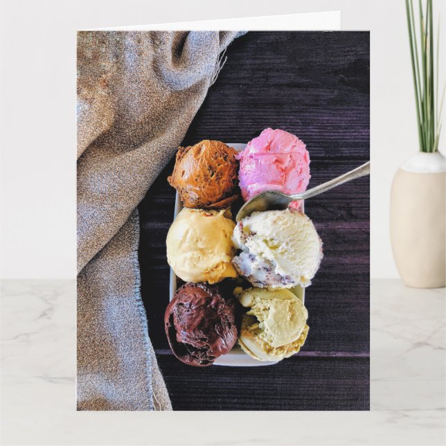 CARTE ANNIVERSAIRE ICREAM AIVER GREETING CARD (Devant)