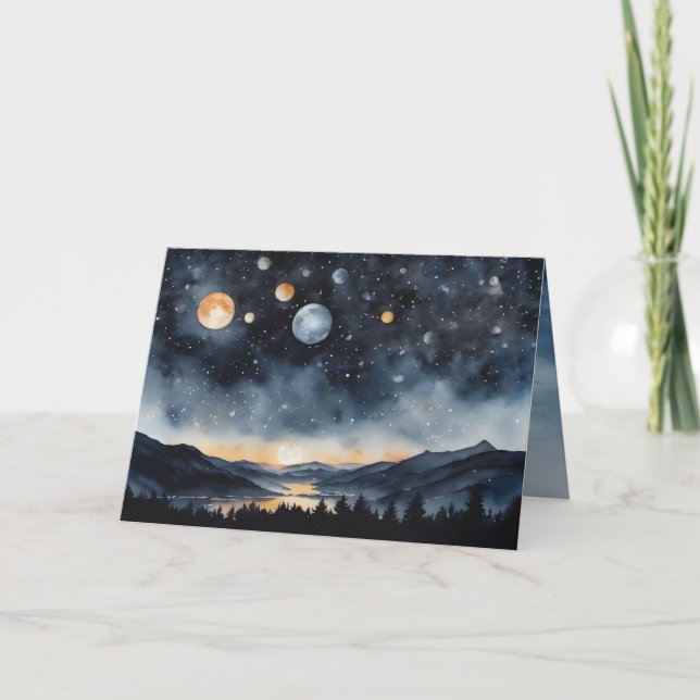 Carte Anniversaire Il Y A De Nombreuses Lunes (Devant)