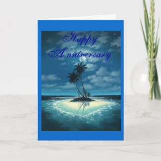 Carte Anniversaire Île-Romance et heureux