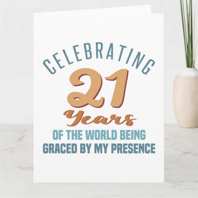 Carte Anniversaire impertinent de 21 ans (Devant)