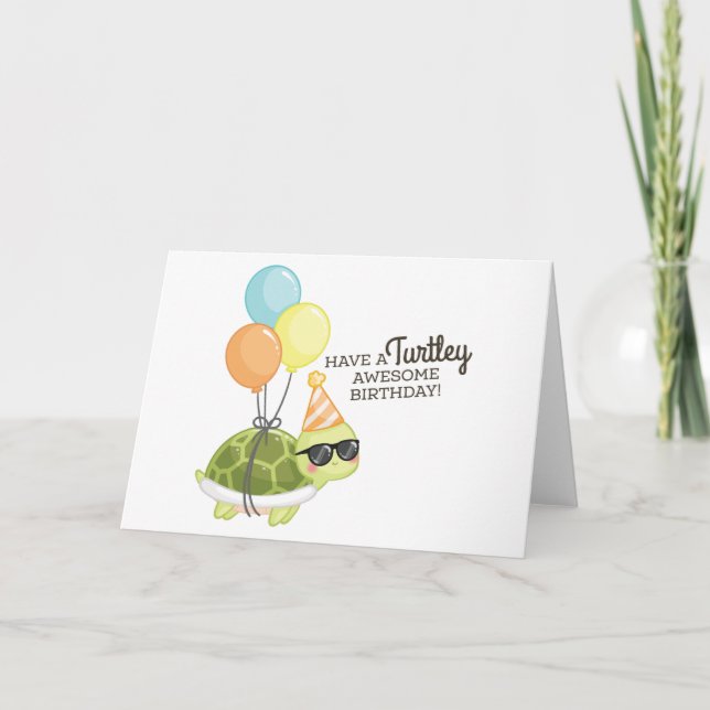 Carte Anniversaire impressionnant de Turtley (Devant)