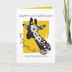 Cartes Humour Girafe D Anniversaire Zazzle Fr
