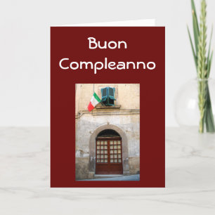 CARTE ANNIVERSAIRE ITALIEN "BUON COMPLEANNO"