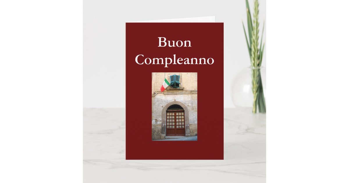 Carte Anniversaire Italien De Buon Compleanno Zazzle Fr