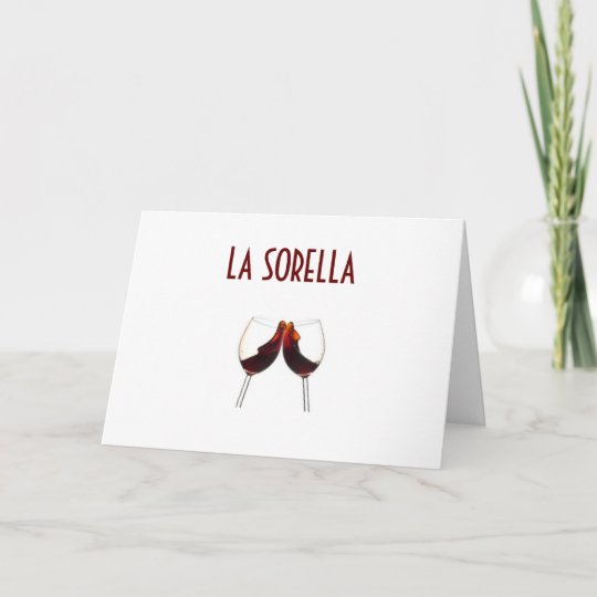 Carte Anniversaire Italien De La La Sorella Soeur Zazzle Fr