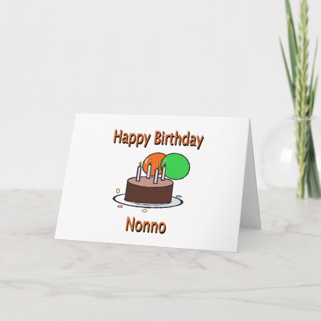 Carte Anniversaire italien Desi de grand-papa de Nonno (Devant)