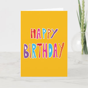 Carte Anniversaire jaune