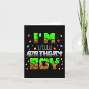 Carte Anniversaire Je suis Anniversaire Jeu Garçon Pixel