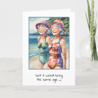 Carte Anniversaire Jeunes Femmes En maillots De Bain
