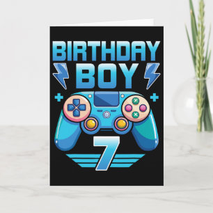 Carte Anniversaire Joueur Vidéo Garçon 7e fête d'anniver