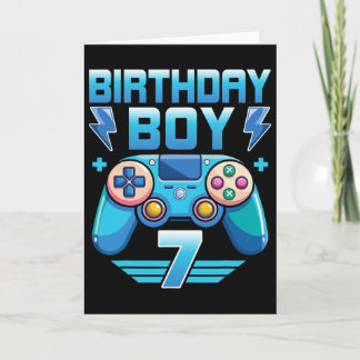Carte Anniversaire Joueur Vidéo Garçon 7e fête d'anniver